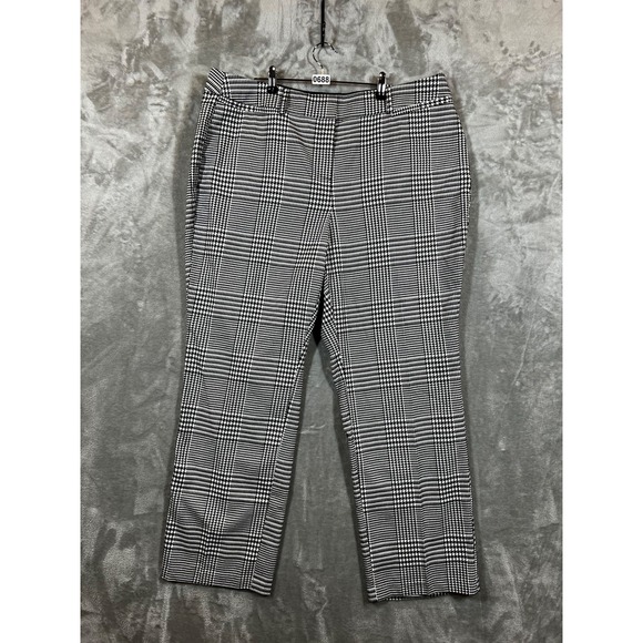 Lane Bryant Womens Size 18Houndstooth Trouser Pants Flex‎ Waistband Work Career - Picture 2 of 9